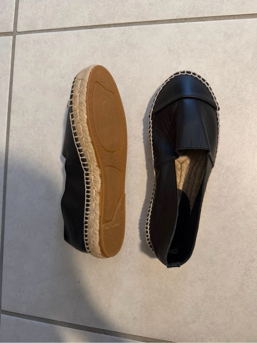 Women’s Black Espadrille Slip-On Flats